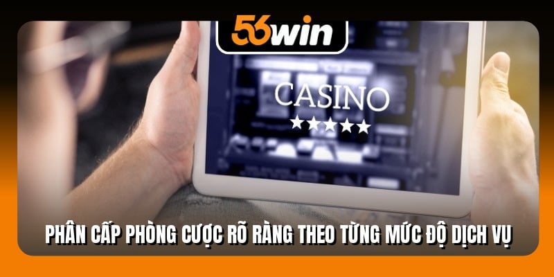Phân cấp phòng cược rõ ràng theo từng mức độ dịch vụ